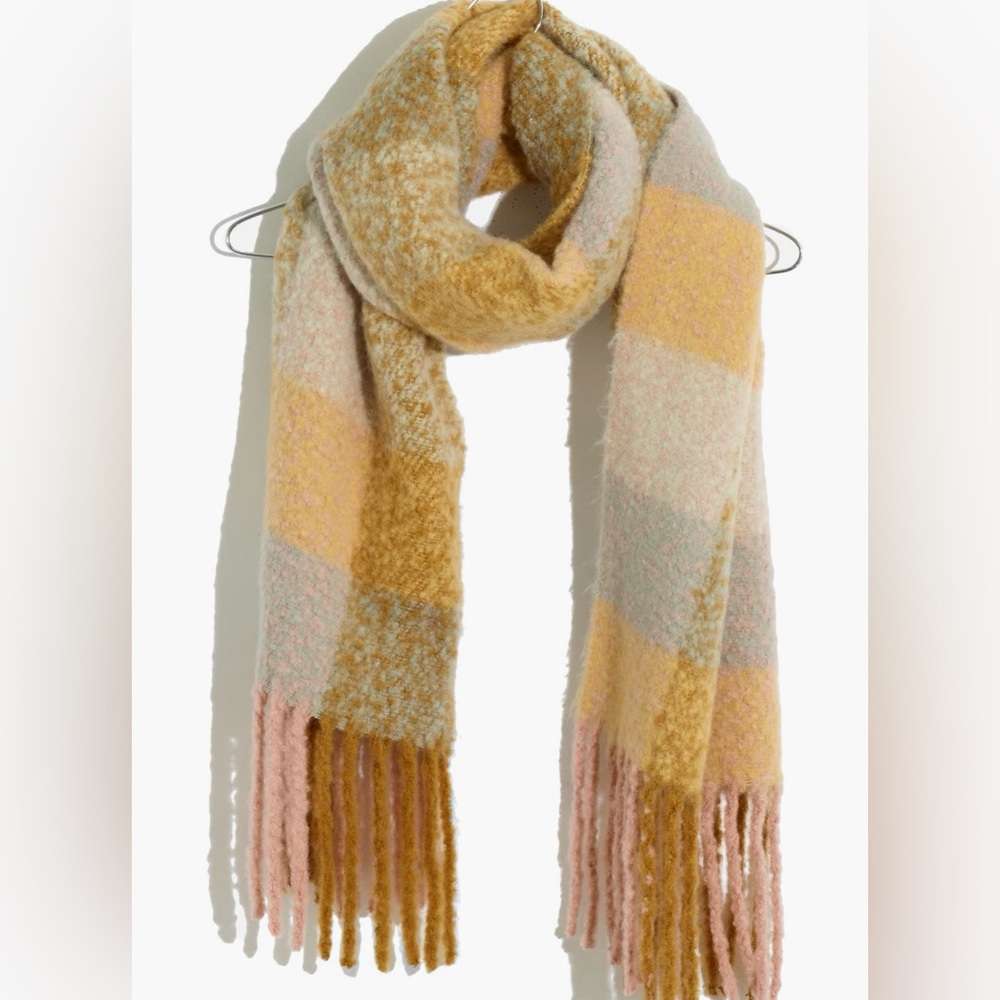Madewell Women’s Brushed Scarf in Gold, Sage and Cream